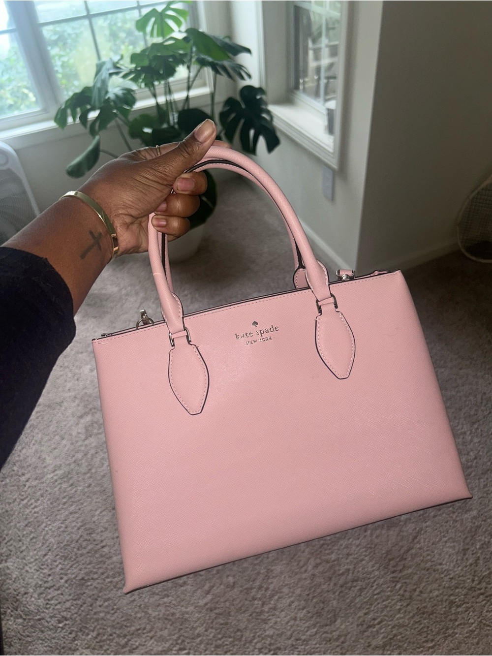 kate spade Pale Pink Saffiano Leather Satchel | NWOT